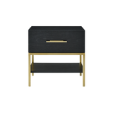 Twenty10 Tulip Single Drawer Bedside in Wenge (Black Stained Oak) — SantoLusso®