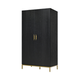 Twenty10 Tulip Wardrobe in Wenge (Black Stained Oak) — SantoLusso®