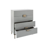 Twenty10 Lilly 4 Drawer Chest in Grey Oak Veneer - SantoLusso