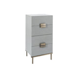 Twenty10 Lilly Tallboy in Grey Oak Veneer - SantoLusso