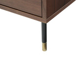 Twenty10 Willow Bedside Double Drawer in Walnut - SantoLusso