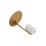 Twenty10 Violet Lamp Table in Gold & White Marble — SantoLusso®