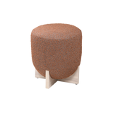 Twenty10 Whisper Round Stool in Burnt Orange and White Wash — SantoLusso®