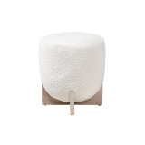 Twenty10 Whisper Round Stool in Ivory and White Wash — SantoLusso®