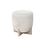 Twenty10 Whisper Round Stool in Ivory and White Wash — SantoLusso®