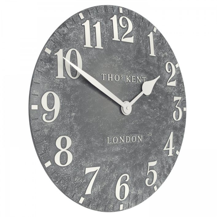 Ghedi Outdoor Wall Clock Arabic Cement — SantoLusso®