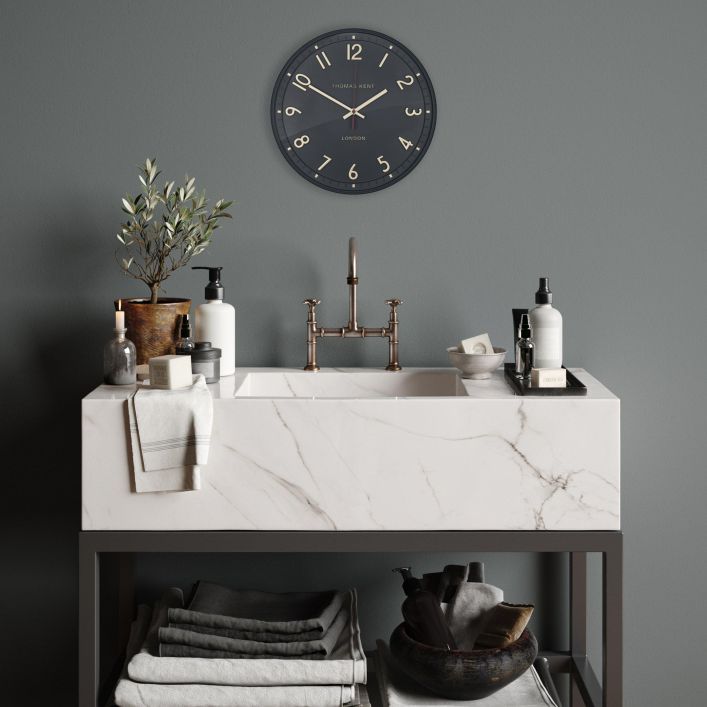 Ghedi Trevigno Wall Clock Charcoal — SantoLusso®