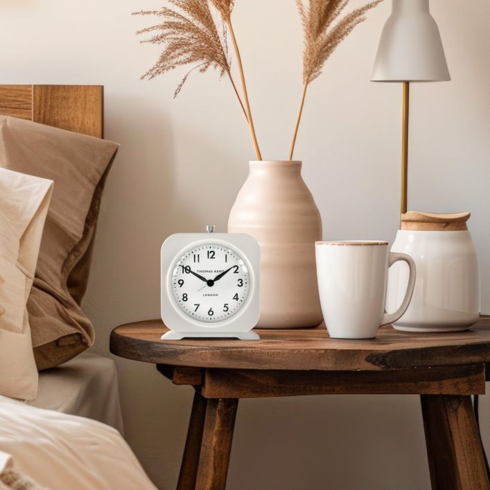 Ghedi Taviani Alarm Clock Snowberry White — SantoLusso®
