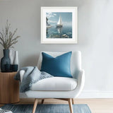 Ghedi Azure Reflections Framed Art — SantoLusso®