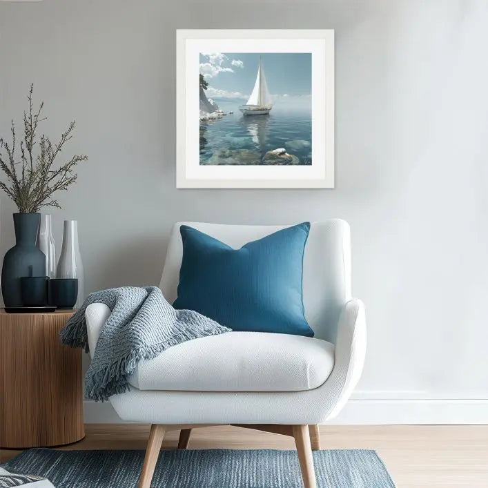 Ghedi Azure Reflections Framed Art — SantoLusso®