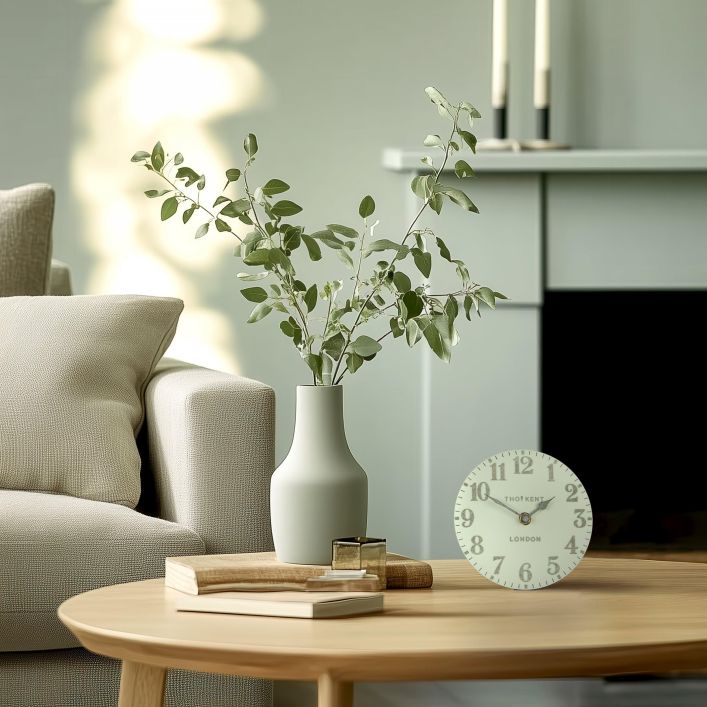 Ghedi Arabica Mantel Clock Pearl Green — SantoLusso®