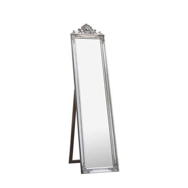 Ghedi Luratti Wood Cheval Mirror Silver — SantoLusso®