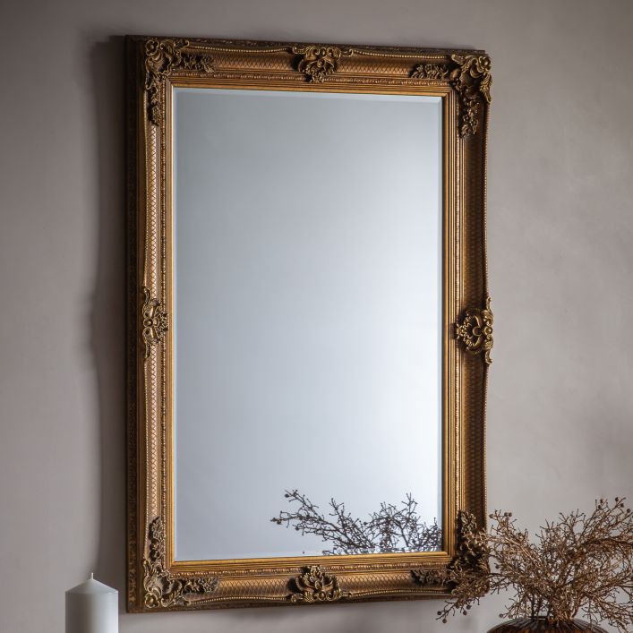 Ghedi Bau Rectangle Mirror Gold — SantoLusso®