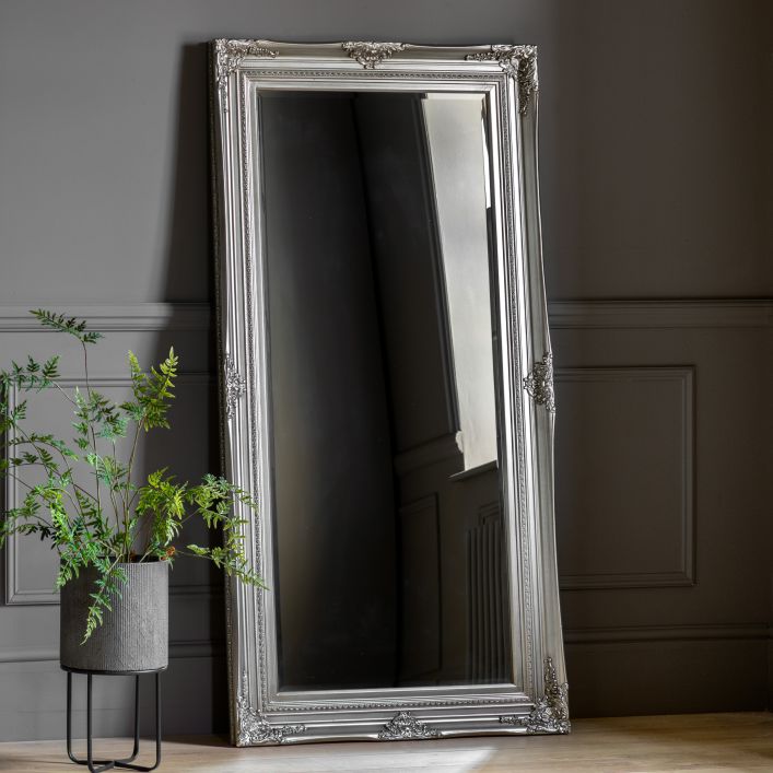 Ghedi Lambrusco Leaner Mirror Antique Silver — SantoLusso®