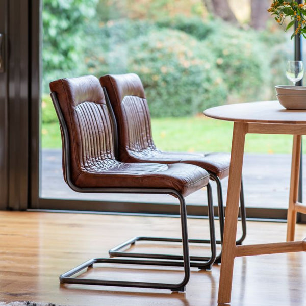 Ghedi Metauro Leather Chair Brown — SantoLusso®