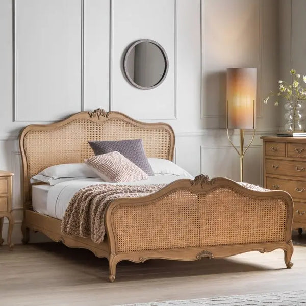 Ghedi Bayas Super King Cane Bed Weathered — SantoLusso®