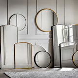 Ghedi Bellagro Round Mirror Antique Silver Large — SantoLusso®