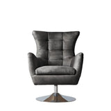 Ghedi Majori Swivel Chair Antique Ebony — SantoLusso®