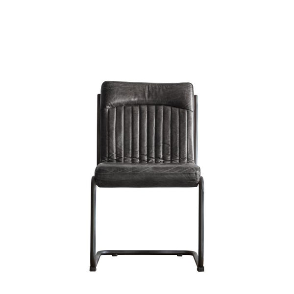 Ghedi Metauro Leather Chair Antique Ebony — SantoLusso®