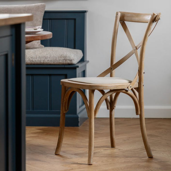 Ghedi Rigard Chair Washed Oak Linen (2pk) — SantoLusso®
