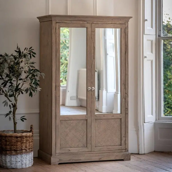 Ghedi Segre 2 Mirror Door Wardrobe — SantoLusso®