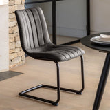 Ghedi Mella Grey Chair (2pk) — SantoLusso®