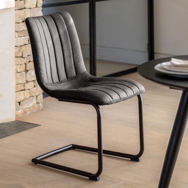 Ghedi Mella Grey Chair (2pk) — SantoLusso®