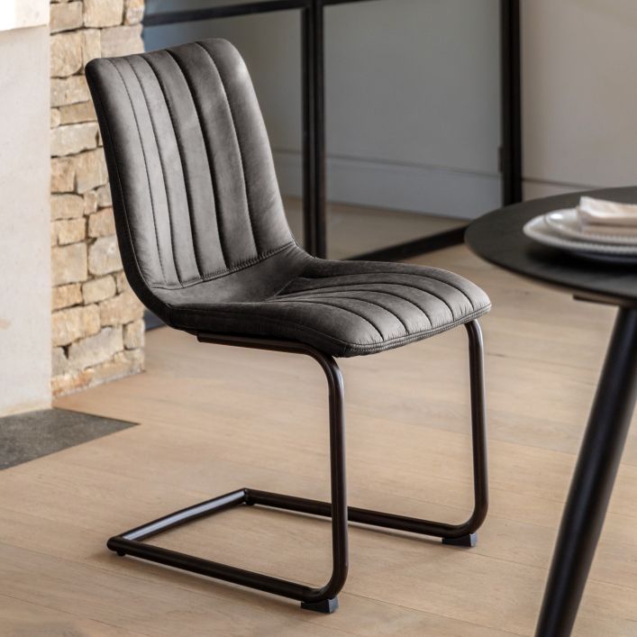 Ghedi Mella Grey Chair (2pk) — SantoLusso®