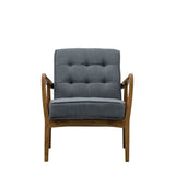 Ghedi Vasenda Armchair Dark Grey Linen — SantoLusso®