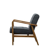Ghedi Vasenda Armchair Dark Grey Linen — SantoLusso®