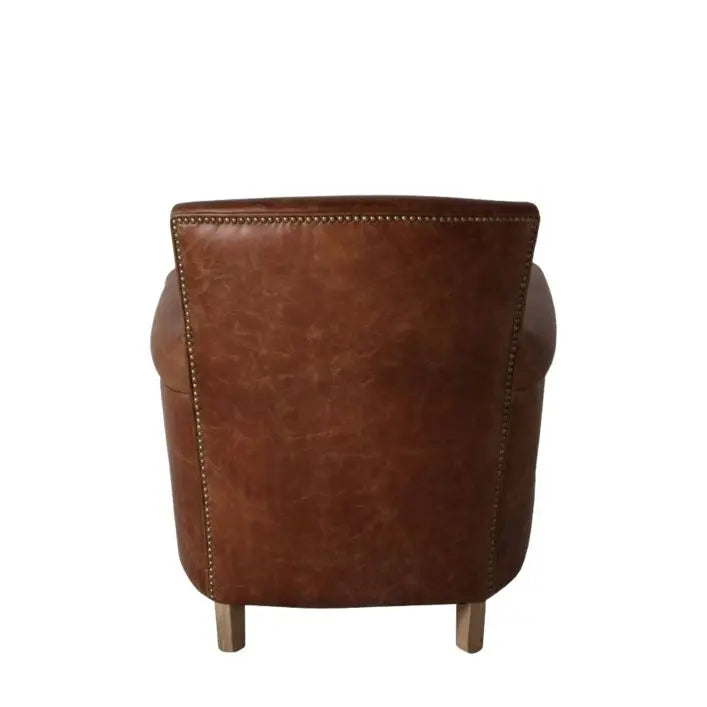 Ghedi Gravina Chair Vintage Brown Leather — SantoLusso®