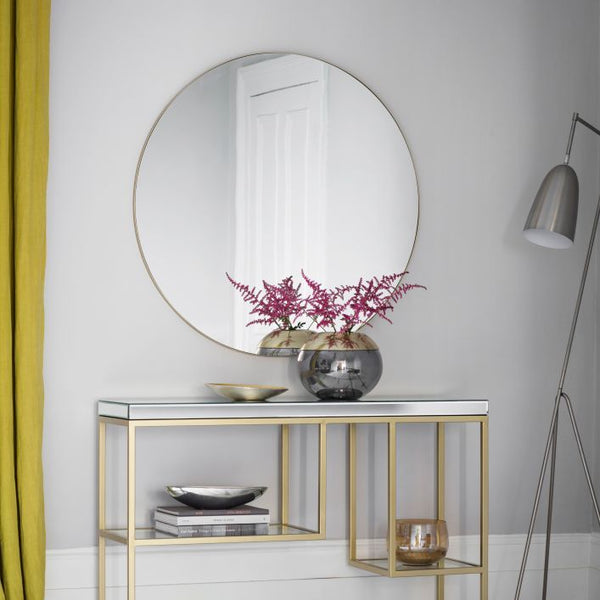 Ghedi Sibilla Round Mirror Champagne — SantoLusso®