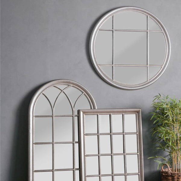 Ghedi Rivetto Round Mirror Silver — SantoLusso®
