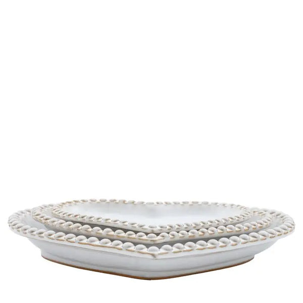 Ghedi Beaded Heart Plate Set of 3 — SantoLusso®