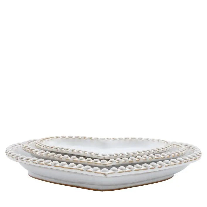 Ghedi Beaded Heart Plate Set of 3 — SantoLusso®