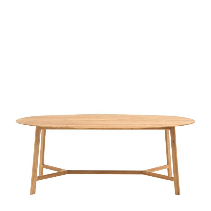 Ghedi Cabrera Oval Dining Table Oak — SantoLusso®