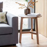 Ghedi Cabrera Round Side Table Oak — SantoLusso®