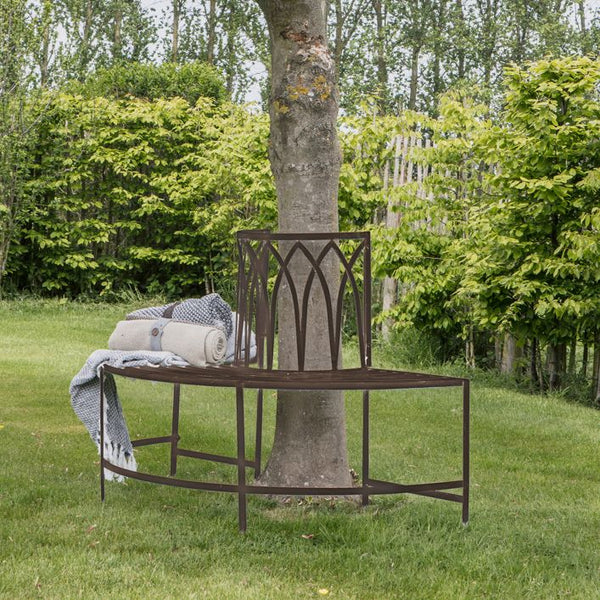 Ghedi Tessa Outdoor Tree Bench Seat Ember — SantoLusso®