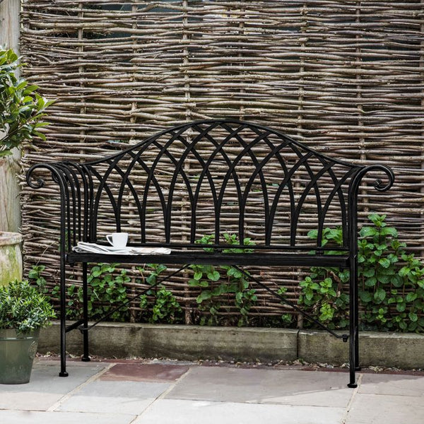 Ghedi Gabrienna Outdoor Bench Noir — SantoLusso®