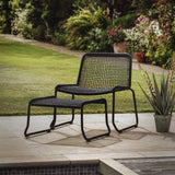 Ghedi Jussetto Lounge Chair with Footstool Black — SantoLusso®