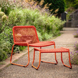 Ghedi Jussetto Lounge Chair with Footstool Orange — SantoLusso®