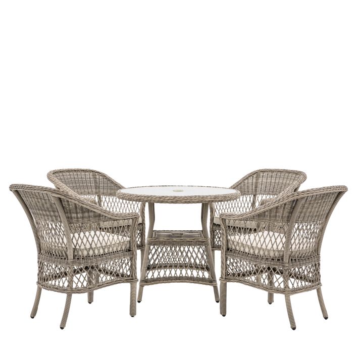 Ghedi Urcio 4 Seater Round Dining Set — SantoLusso®