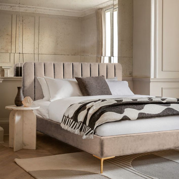 Ghedi Guinillo King Bedstead Latte — SantoLusso®