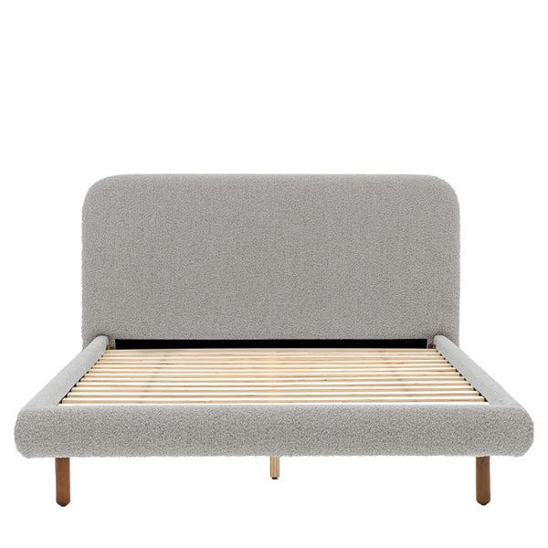 Ghedi Illora King Bedstead Stone Grey — SantoLusso®