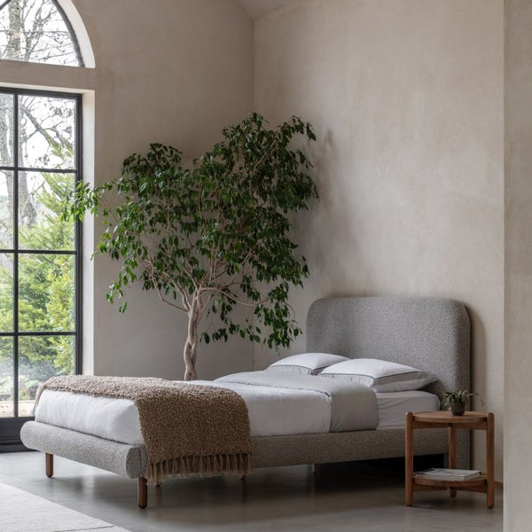Ghedi Illora King Bedstead Stone Grey — SantoLusso®