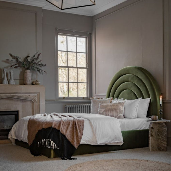 Ghedi Althea King Bedstead Olive — SantoLusso®