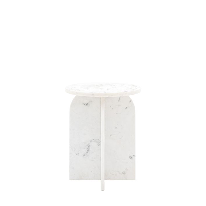 Ghedi Oresto Side Table White — SantoLusso®