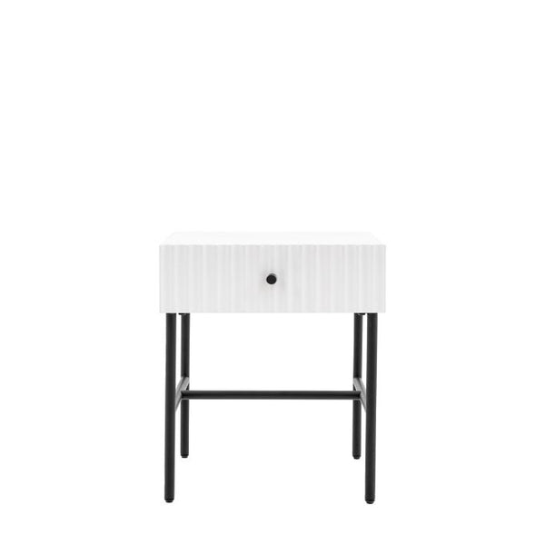 Ghedi Nicolanna 1 Drawer Bedside White — SantoLusso®