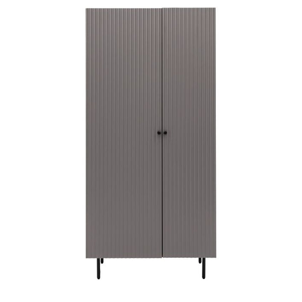 Ghedi Nicolanna 2 Door Wardrobe Grey — SantoLusso®