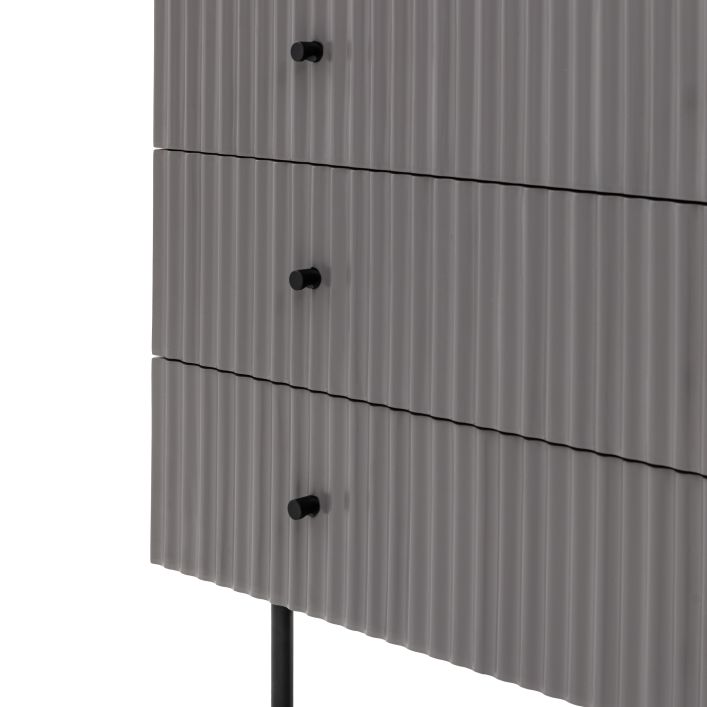 Ghedi Nicolanna 3 Drawer Chest Grey — SantoLusso®